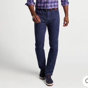 Peter Millar Superior Soft Corduroy Five-Pocket Pant Blue Size 38